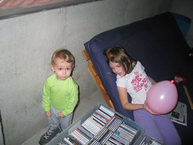 In basement
